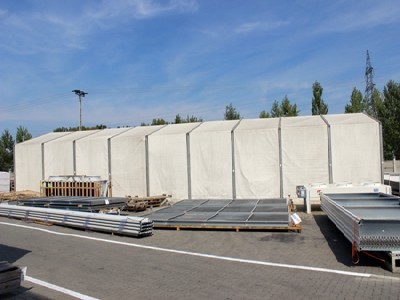 Raktársátor 7,5 méter széles